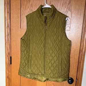 Olive Quilted Women's Vest
